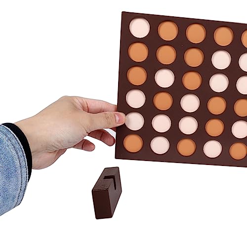 GOTHINK Wooden Four in a Row Game, Classic Strategy Game for Kids and Adults, Perfect for Family Picnics, Camping, Great Travel Game - color: Wooden Standard Four in a Row Game
