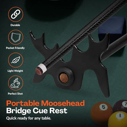 Beer City Billiards - Slip-On Portable Moosehead Bridge Cue Rest