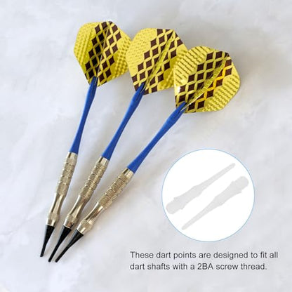 PATIKIL Plastic Dart Tip 2BA Thread, Soft Dart Tip Replacement Dart Accessories - color: White