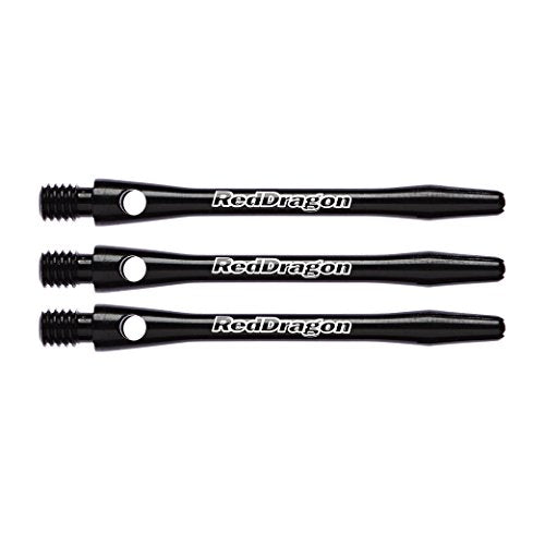 RED DRAGON Aluminum Dart Shafts - Laser-Etched Replacement Stems for Durable Flight Support & Balanced Throw Control - 12 Shafts (4 Sets)