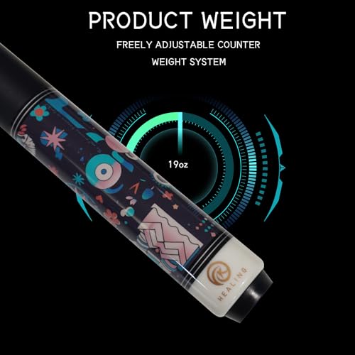 58" 19-20oz 2-Piece Carbon Pool Cue Stick 11.8mm Tip Billiard Carbon Fiber Clue, Billiard Supplies 1/2 Joint Handmade Straight Fit Ball/Black Eight, Nine Balls 19-20oz (Play Cue) - color: Black-3