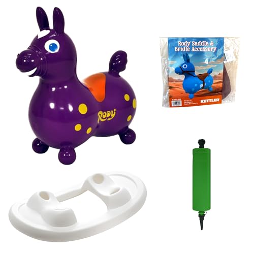 Gymnic Rody with Rocking Base and Saddle (Purple Rody & Rocking Base with Saddle) - color: Purple Rody & Rocking Base With Saddle