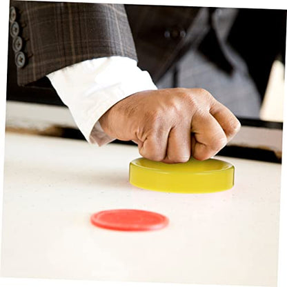 Toyvian 2sets Air Hockey Replacement Pucks and Includes Pucks and Felt Pads for Indoor Games and Boys and Girls Activities