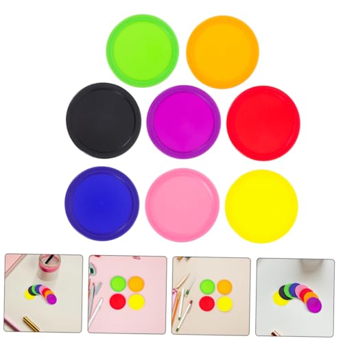 BESPORTBLE 8pcs Air Hockey Pucks Replacement Set for Home Professional Tables Heavy Pucks for Boys and Girls Adults Air Hockey Game Accessories