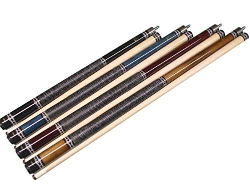 ASKA Short Pool Cue Sets, Canadian Maple Billiard Cue Sticks, 13mm Tip, 5/16x18 Joint, Multi-Set Options for Home & Game Rooms - style: Set of 4, L9CS
