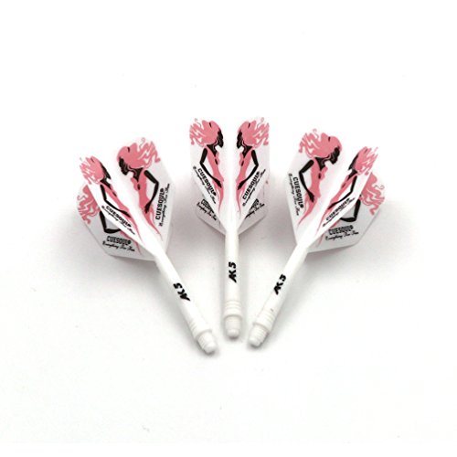 CUESOUL ROST Integrated Dart Shaft and Dart Flight Standard/Slim/Diamond/Big Wing/Tear/Diamond - color: 21mm-Big Wing Shape-Beauty White