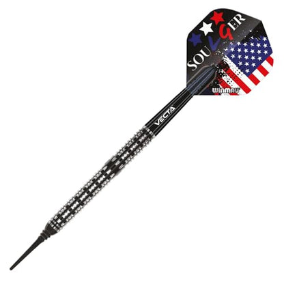 Winmau Leonard Gates The Soulger Steel Tip Darts Set - 90% Tungsten Professional Darts - C-Axis Grip Control with Prism Flights & Vecta Shafts - Available in Multiple Weights