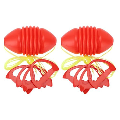 Dioche Sliding Zoom Ball Double Player Fun Interactive Bilateral Coordination Fitness Game Toy for Outdoor Play and Exercise Red Plastic