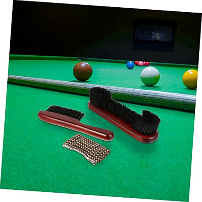 Billiard Table Cleaning Tool Set with Durable Rail Brush and Compact Design for Easy Use Essential Billiard Accessories Wine Red Color