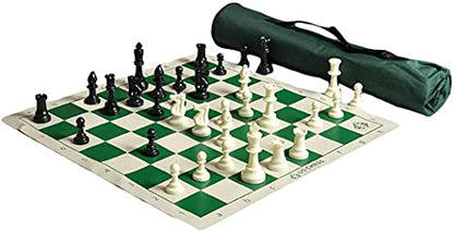 US Chess Quiver Tournament Chess Set Combination Triple Weighted - color: Green
