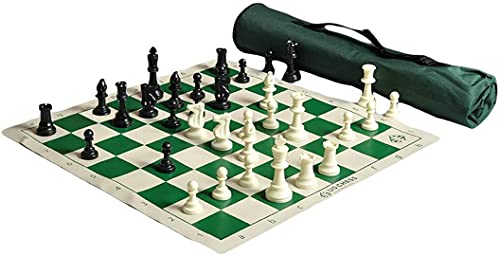 US Chess Quiver Tournament Chess Set Combination Triple Weighted - color: Green
