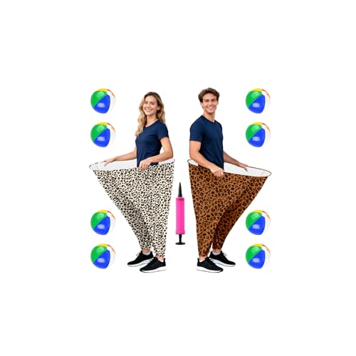 Granny Pants Yard Game Grandma Pants Family Party Outdoor Tossing Games Equipped with Inflatable Balloons and Pump Suitable for Outdoor Indoor Birthdays Family Parties Gatherings - color: Beige Brown, size: 2 PCS