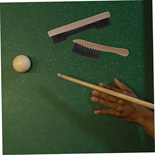 Kisangel 2pcs Pool Table Brush for Felt Billiards Chalk Snooker Cleaner Rail Brush Set Pool Table Cleaning