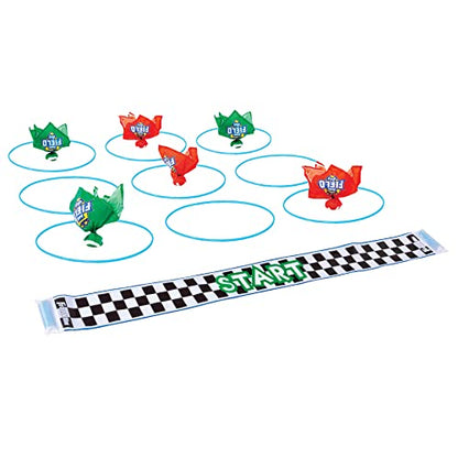 Franklin Field Day Deluxe Tic Tac Toe Racing for Kids and Adults - Perfect for Backyard Play - Includes 9 Play Space Hoops, 6 Tic Tac Toe Weighted Flags and 1 Starting Line