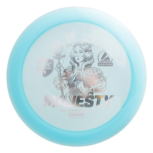Discmania Active Premium Majesty Disc Golf Distance Driver, High Speed Frisbee Disc Golf Driver, Beginner Disc Golf Discs, Disc Golf Accessories, Disc Golf Gifts for Men, Blue
