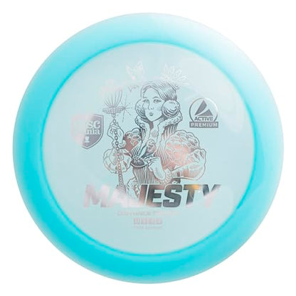 Discmania Active Premium Majesty Disc Golf Distance Driver, High Speed Frisbee Disc Golf Driver, Beginner Disc Golf Discs, Disc Golf Accessories, Disc Golf Gifts for Men, Blue