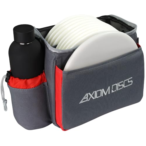 Axiom Discs Cell Disc Golf Starter Bag (Choose Your Favorite Color) - color: Dark Gray/Red