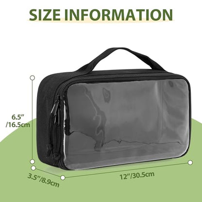 Goburos Cornhole Bag Carry Case Holds 8 Bean Bags, Portable Carrier with Handle for Men and Women, Black