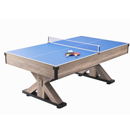 VEVOR 7ft 3-in-1 Multi Game Table with Dining, Pool, and Tennis Table, for Family Game Room Adults, Includes Full Set of Accessories, - style: Accessories