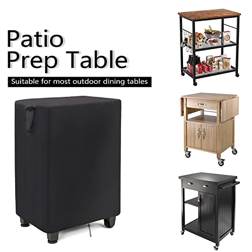 Prep Table Cover for Keter Unity Outdoor Kitchen Portable Bar Cart, Waterproof Patio BBQ Grill Cart Cover, for Outdoor Pizza Oven Table Stand - 32 x 24 x 32 Inch - size: 32" x 24" x 32" Inch