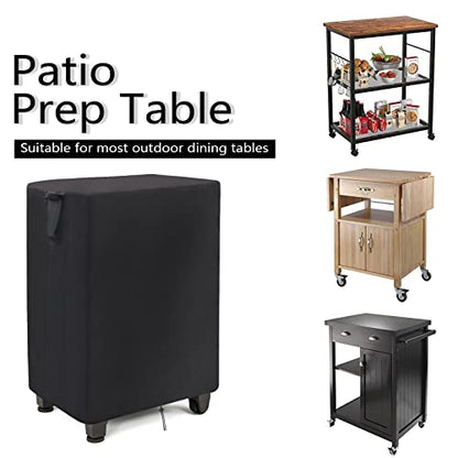 Prep Table Cover for Keter Unity Outdoor Kitchen Portable Bar Cart, Waterproof Patio BBQ Grill Cart Cover, for Outdoor Pizza Oven Table Stand - 32 x 24 x 32 Inch - size: 32" x 24" x 32" Inch
