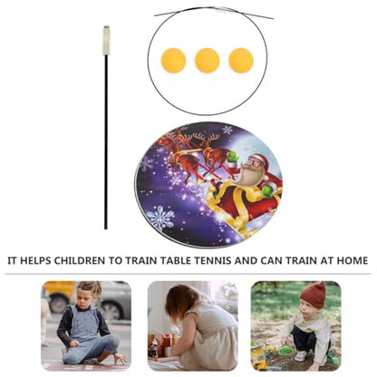 Luxshiny Elastic Shaft Table Tennis Trainer with Pong Balls for Indoor Outdoor Use Portable Pong Training Device for Skill Reflex and Eye Hand Coordination Practice