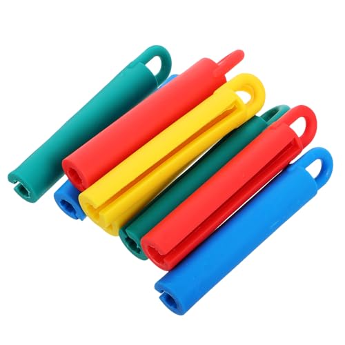 Beaupretty 8pcs Pool Cue Holder Rack Wall Mounted Billiard Cue Stick Holder Organizer Set with Colorful Clips for Game Room Storage and Stick Hanging