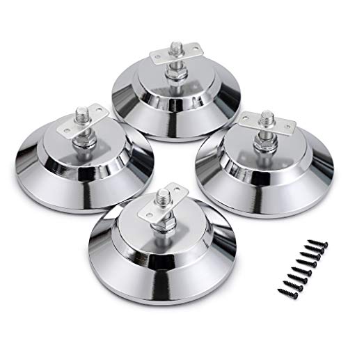 OwnMy 4 PCS Billiard/Pool Table Leg Levelers, Leveling Risers for Football/Soccer Table, Ping Pong Table, Air Hockey Table, 5 Inch Metal Game Table Leg Levelers Heavy Duty Leveling Feets