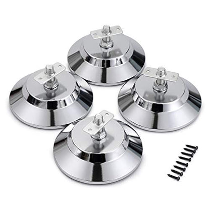 OwnMy 4 PCS Billiard/Pool Table Leg Levelers, Leveling Risers for Football/Soccer Table, Ping Pong Table, Air Hockey Table, 5 Inch Metal Game Table Leg Levelers Heavy Duty Leveling Feets