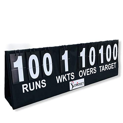 Cricket Scoreboard Portable Black Easy-Flip Scoreboard for Cricket Multi-Surface Placement