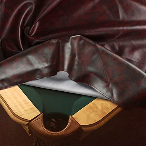 iCOVER Pool Table Cover Outdoor Heavy Duty Leather Waterproof Billiard Tables Covers 7ft Brown - color: Brown 7ft