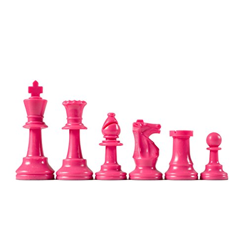 Wholesale Chess Staunton Colored Chess Pieces - color: Pink