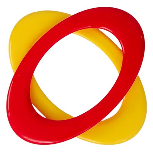 Double Wing Flyer – Aerodynamic Flying Disc for Families & Adults Playing Catch, Sports Toys for Beach Frisbee & Park Activities, Outdoor Toys for Teens & Frisbees for Adults (Yellow & Red) - color: Yellow & Red