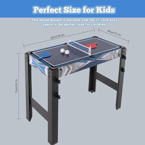 5-in-1 Multi Game Table Set-Billiards, Basketball, Hockey, Table Tennis and Safe Archery,Infinity Game Table with for Home, Game Room, Bar, Office, Dormitory