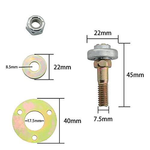 4pcs Rocking Chair Furniture Hardware Bearing Accessories M8x45mm Zinc Alloy Rocking Chair Bearing Connecting Piece Furniture Connecting Fitting