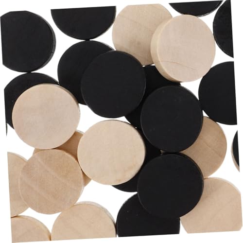 60pcs Wooden Checkers Set – Storage Pouch for Kids Adults for Board Game Replacement Mini Checkers Game for Family Fun