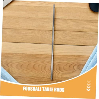 Cabilock 6pcs Foosball Table Replacement Rods with Iron Poles and Protective Caps Soccer Machine Parts for Home Entertainment Easy Installation Enhanced Accuracy and Stability for Tabletop
