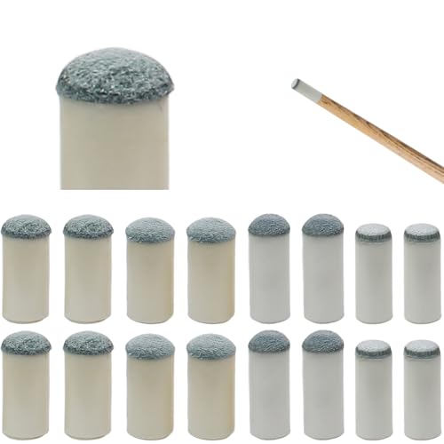 Zorfeter 20 PCS Slip-On Pool Cue Tips, Billiard Cue Tips Replacement Kit, No Glue Billiard Stick Tips for Snooker and Pool Cues(9mm/10mm/12mm/13mm, Each Size 5PCS)