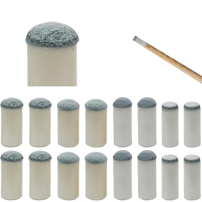 Zorfeter 20 PCS Slip-On Pool Cue Tips, Billiard Cue Tips Replacement Kit, No Glue Billiard Stick Tips for Snooker and Pool Cues(9mm/10mm/12mm/13mm, Each Size 5PCS)