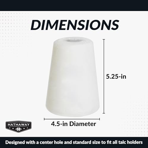 Hathaway Silver Cup Cone Talc Chalk, White