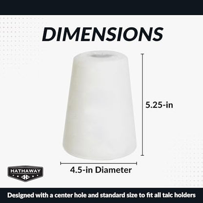 Hathaway Silver Cup Cone Talc Chalk, White