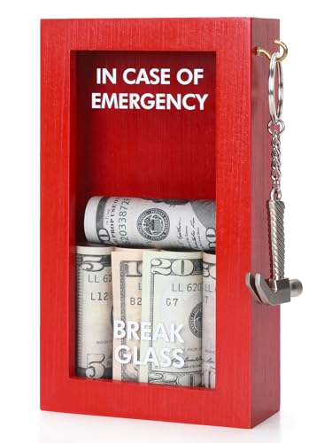 Funny Office Emergency Box w/Hammer, Break in Case of Emergency Box, DIY Stress Relief Gag Gift for Coworker, Desk Decor & White Elephant Gift for Friends, Coworkers & Family, Money Gift Idea - style: Regular Emergency Box