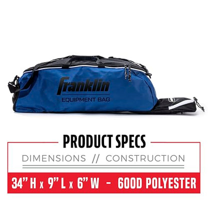 Franklin Sports Youth Baseball + Softball Bat Bag - Boys + Girls Tee Ball, Softball + Baseball Bag for Kids - color: Navy