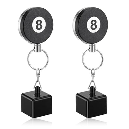 2 Pcs Chalk Holder Pool Billiards - Retractable Cue Chalk Holder Pool with Belt Clip - Snooker Billiards Accessories