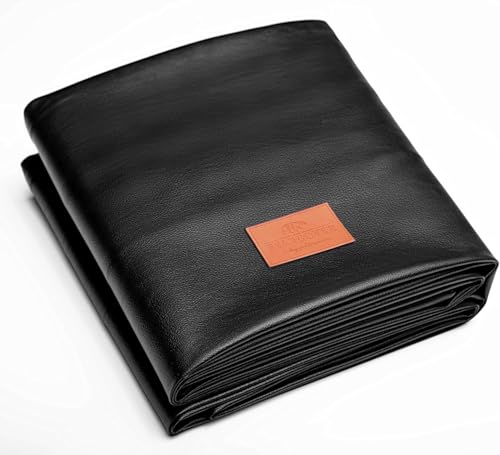 Heavy Duty Leatherette Billiard Pool Table Cover, Waterproof & Tearproof Cover for Pool Table 7/8/9FT (Black/Faux Lambskin, 7FT-(92"LX 52"WX 8“H)) - color: Black/Faux Lambskin, size: 7FT-(92"LX 52"WX 8“H)