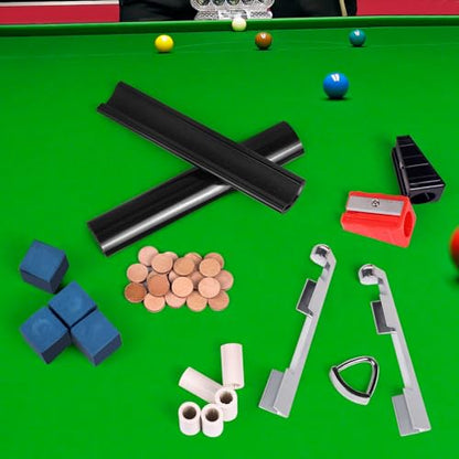 Vefungyan Billiard Pool Cue Repair Kit: 2 Pool Cue Tip Clamp 20 Billiard Cue Tips 4 Shaper 5 Chalk Cubes 5 Pool Cue Repairers 2 Planers - color: Multicolor 2
