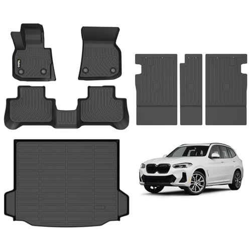 Floor Mats & Cargo Liner Backrest Mat for BMW X3 2018-2024, sDrive30i/xDrive30i/xDrive30e/M40i/M Base/M All Weather Liners Custom Fit Durable Accessories, TPE Material - style: 27|For BMW X3 | 2018-2024 | Backrest Set
