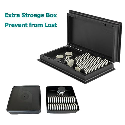 Reversi Game - Vikutu 9.7" Travel Board Game Portable - Extra 2 Storage Box - Folding Board