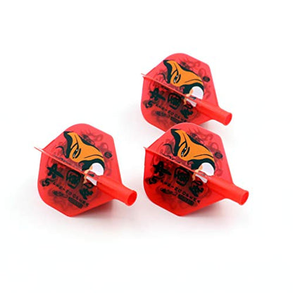 CUESOUL TERO AK4 Dart Flights Standard Shape,Peking Opera Design,Set of 3 pcs - color: Red