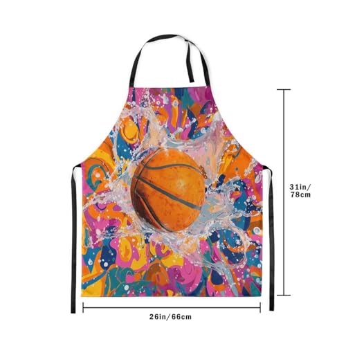 Castle Fairy Basketball Kitchen Apron - color: Graffiti Basketball